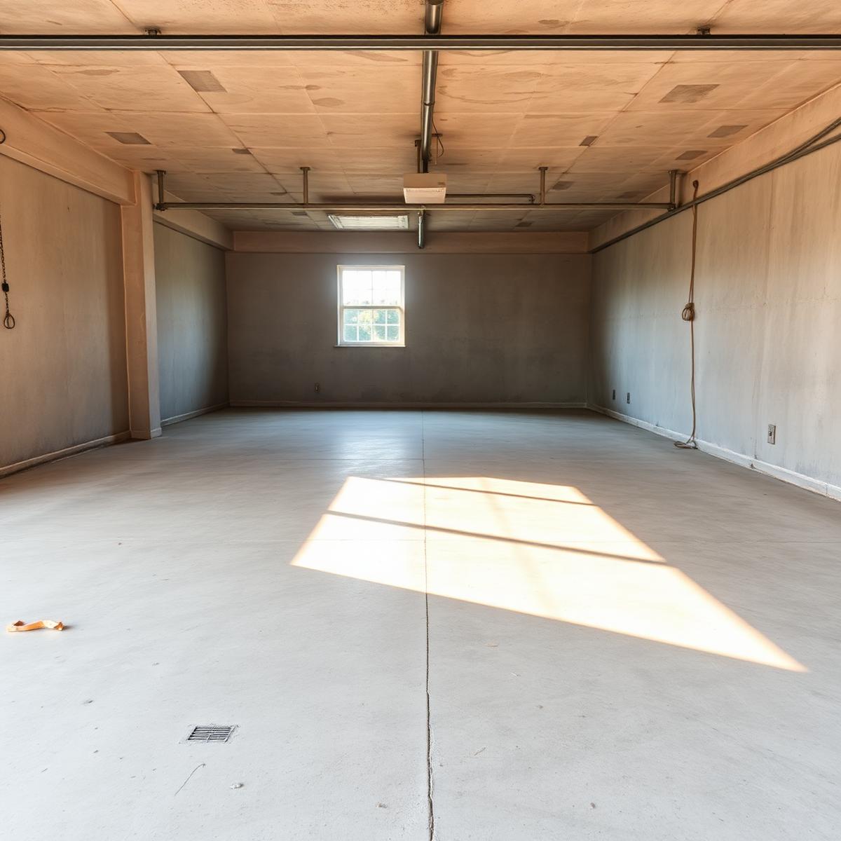 Garage vide et propre après débarras en Île-de-France